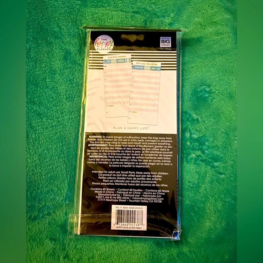 The Happy Planner Expense Tracker 60 Sheets New on original package